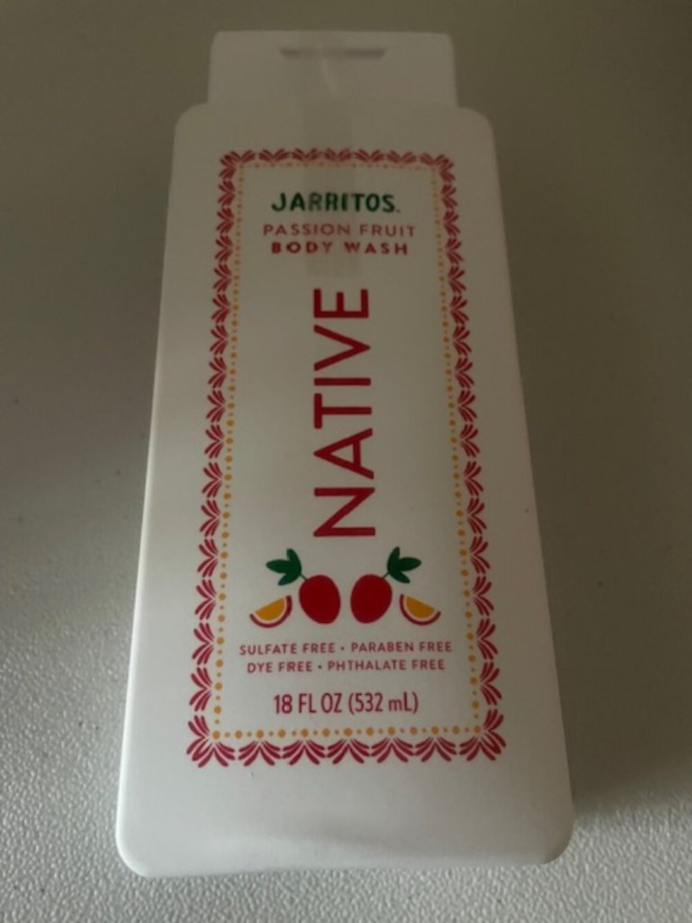 Two Brand New & Rare 18 Ounce Native Jarritos Passion Fruit Body Wash